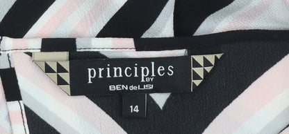 Womens UK Size 14 Principles by Ben de Lisi Multicoloured Tunic Blouse
