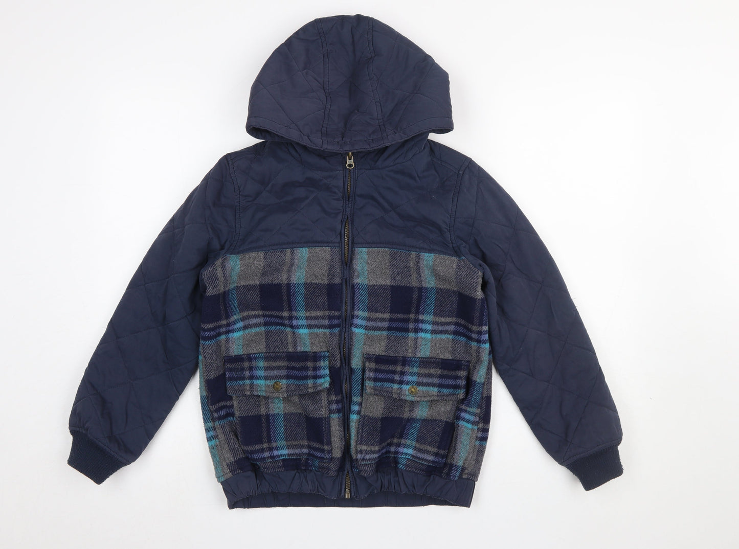 Boys UK Size 10-11 Years FatFace Blue Quilted Coat
