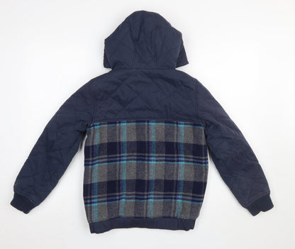Boys UK Size 10-11 Years FatFace Blue Quilted Coat