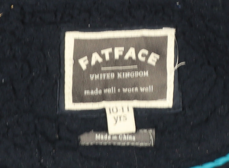 Boys UK Size 10-11 Years FatFace Blue Quilted Coat