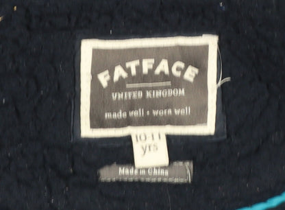 Boys UK Size 10-11 Years FatFace Blue Quilted Coat