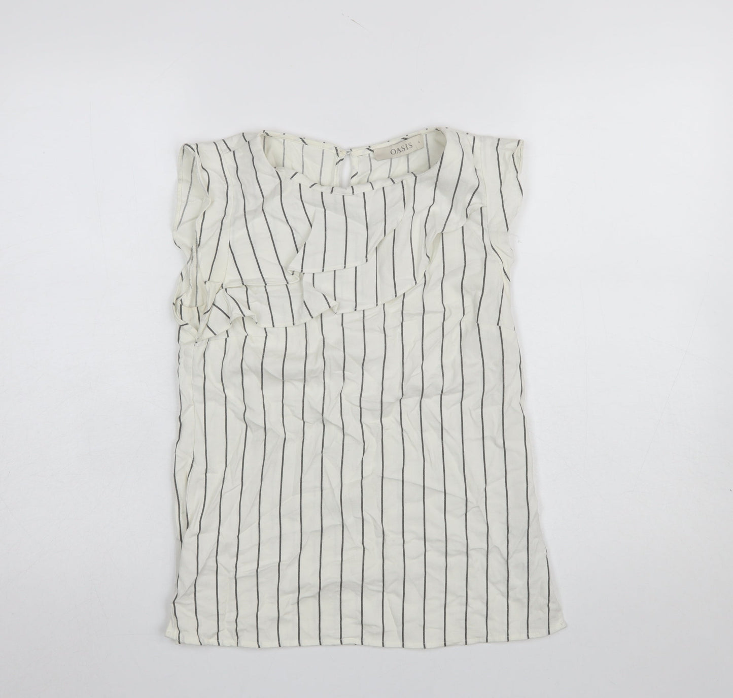 Womens UK Size 6 Oasis White Basic Blouse