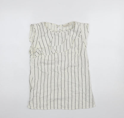 Womens UK Size 6 Oasis White Basic Blouse