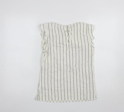 Womens UK Size 6 Oasis White Basic Blouse
