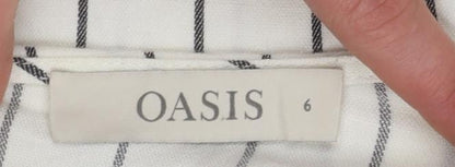 Womens UK Size 6 Oasis White Basic Blouse