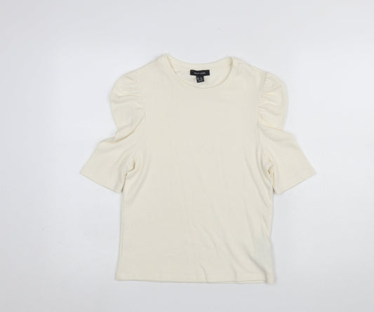 Womens UK Size 14 New Look Ivory Basic T-Shirt