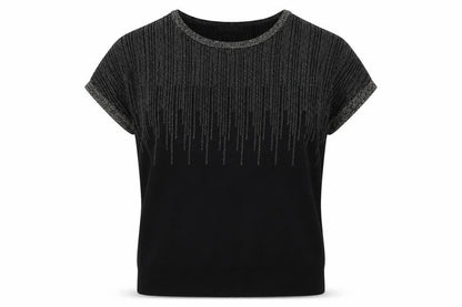 Womens UK Size S Oasis Black Basic T-Shirt