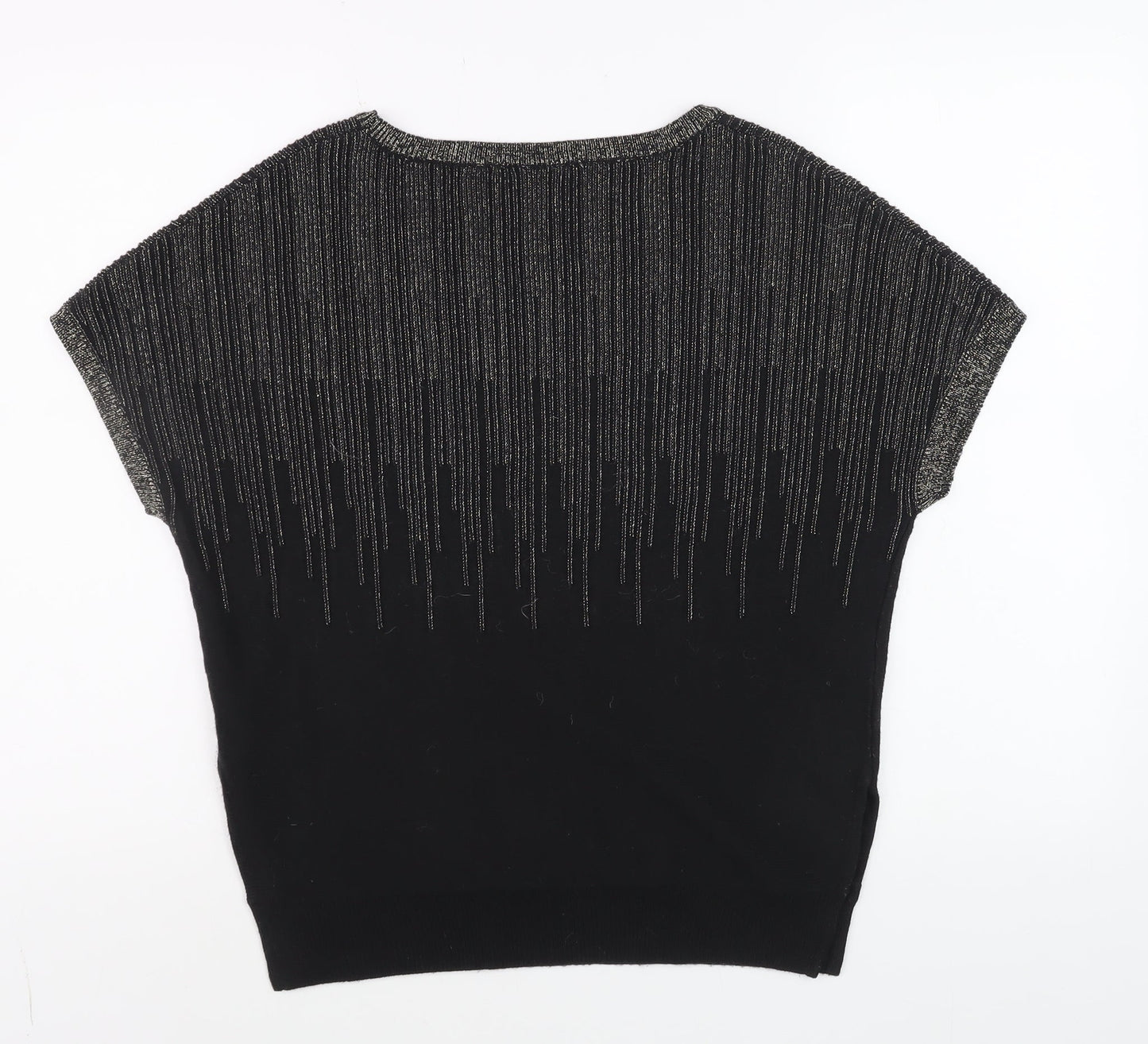 Womens UK Size S Oasis Black Basic T-Shirt