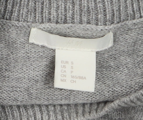 Mens UK Size S H&M Grey Pullover Jumper