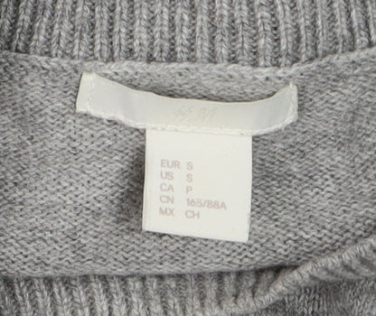Mens UK Size S H&M Grey Pullover Jumper