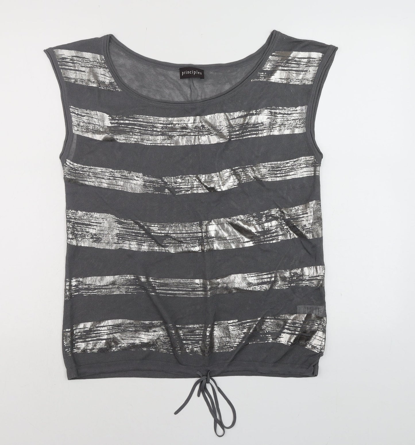 Womens UK Size 14 Principles Grey Basic Tank