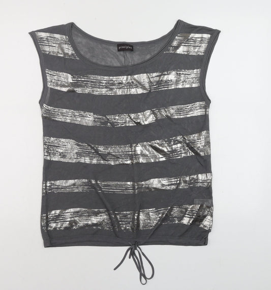 Womens UK Size 14 Principles Grey Basic Tank