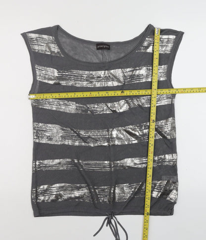 Womens UK Size 14 Principles Grey Basic Tank