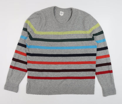 Mens UK Size L Gap Grey Pullover Jumper