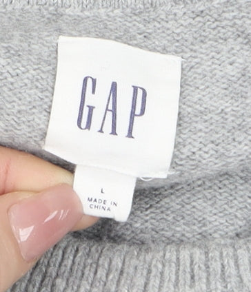 Mens UK Size L Gap Grey Pullover Jumper