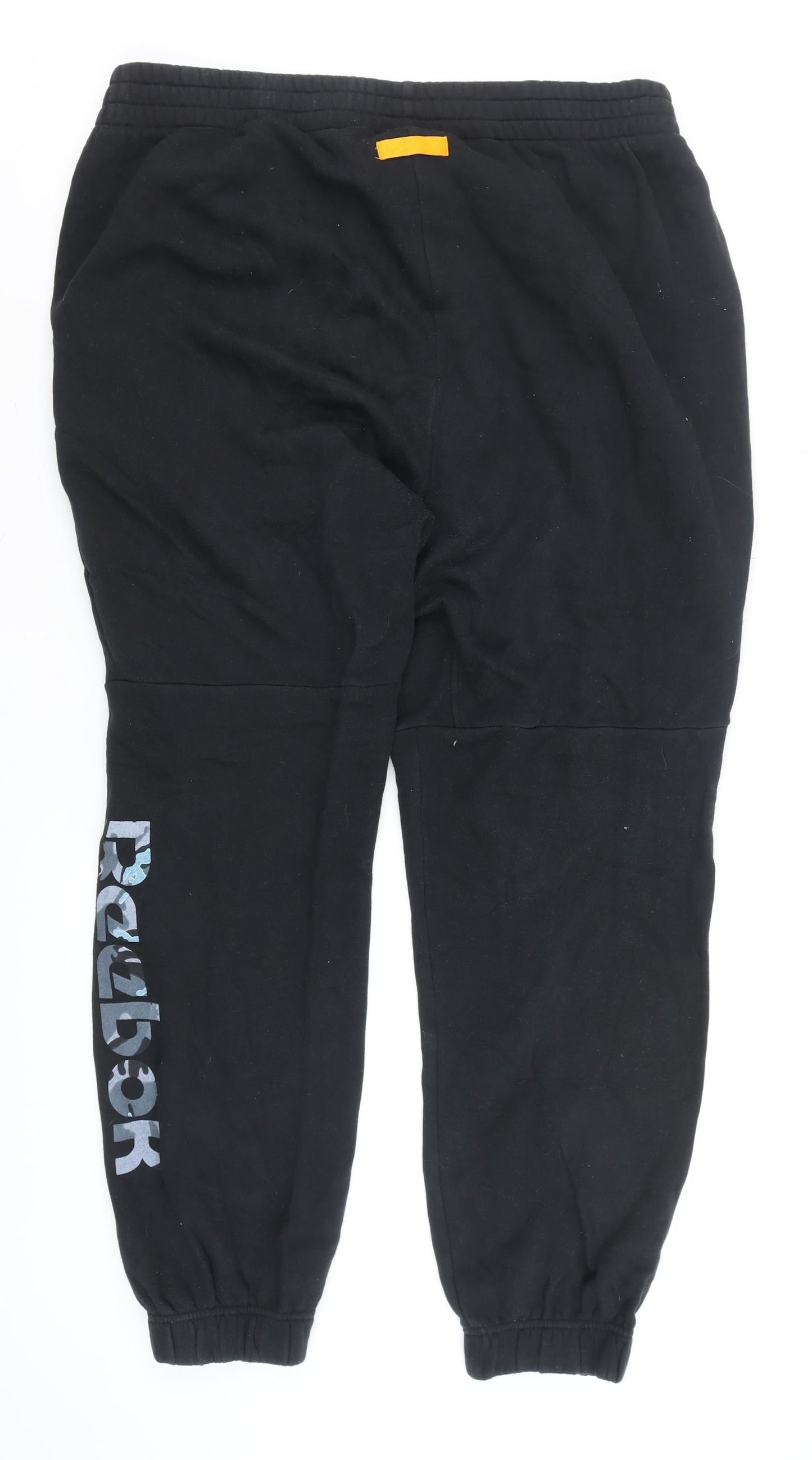 Mens UK Size 30 Reebok Regular Fit Jogger Black Trousers