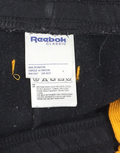Mens UK Size 30 Reebok Regular Fit Jogger Black Trousers