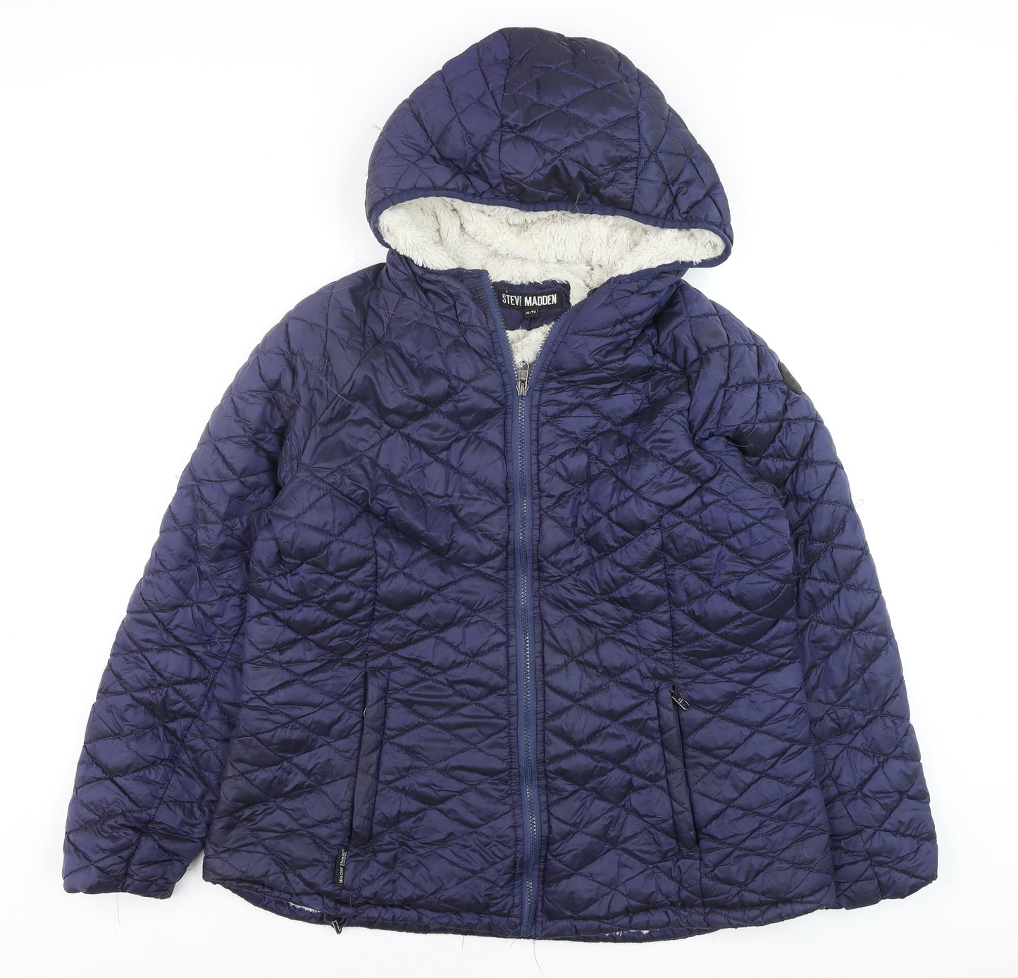 Womens UK Size XL Steve Madden Blue Puffer Jacket