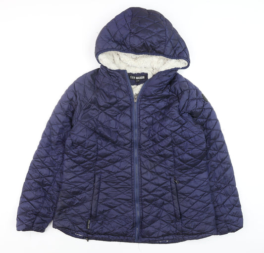 Womens UK Size XL Steve Madden Blue Puffer Jacket