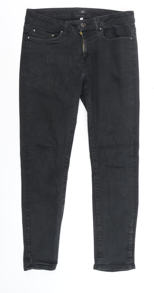 Mens UK Size M River Island Slim Fit Skinny Black Jeans