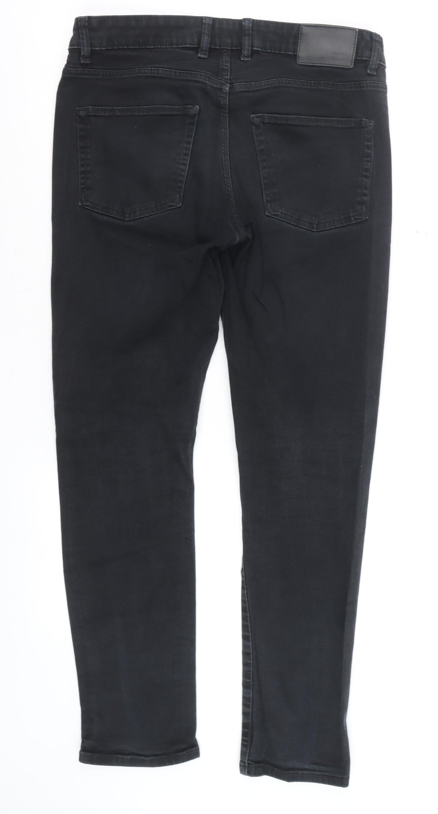 Mens UK Size M River Island Slim Fit Skinny Black Jeans