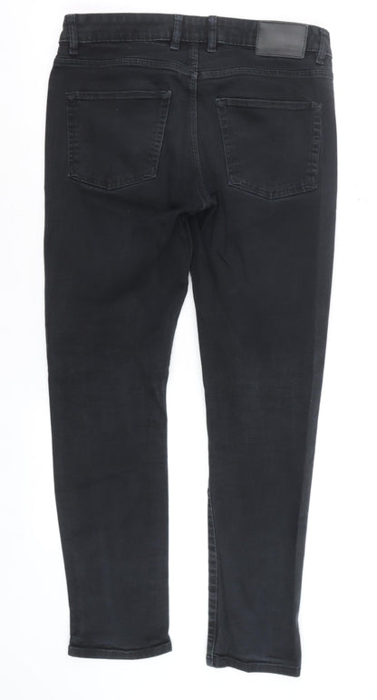 Mens UK Size M River Island Slim Fit Skinny Black Jeans