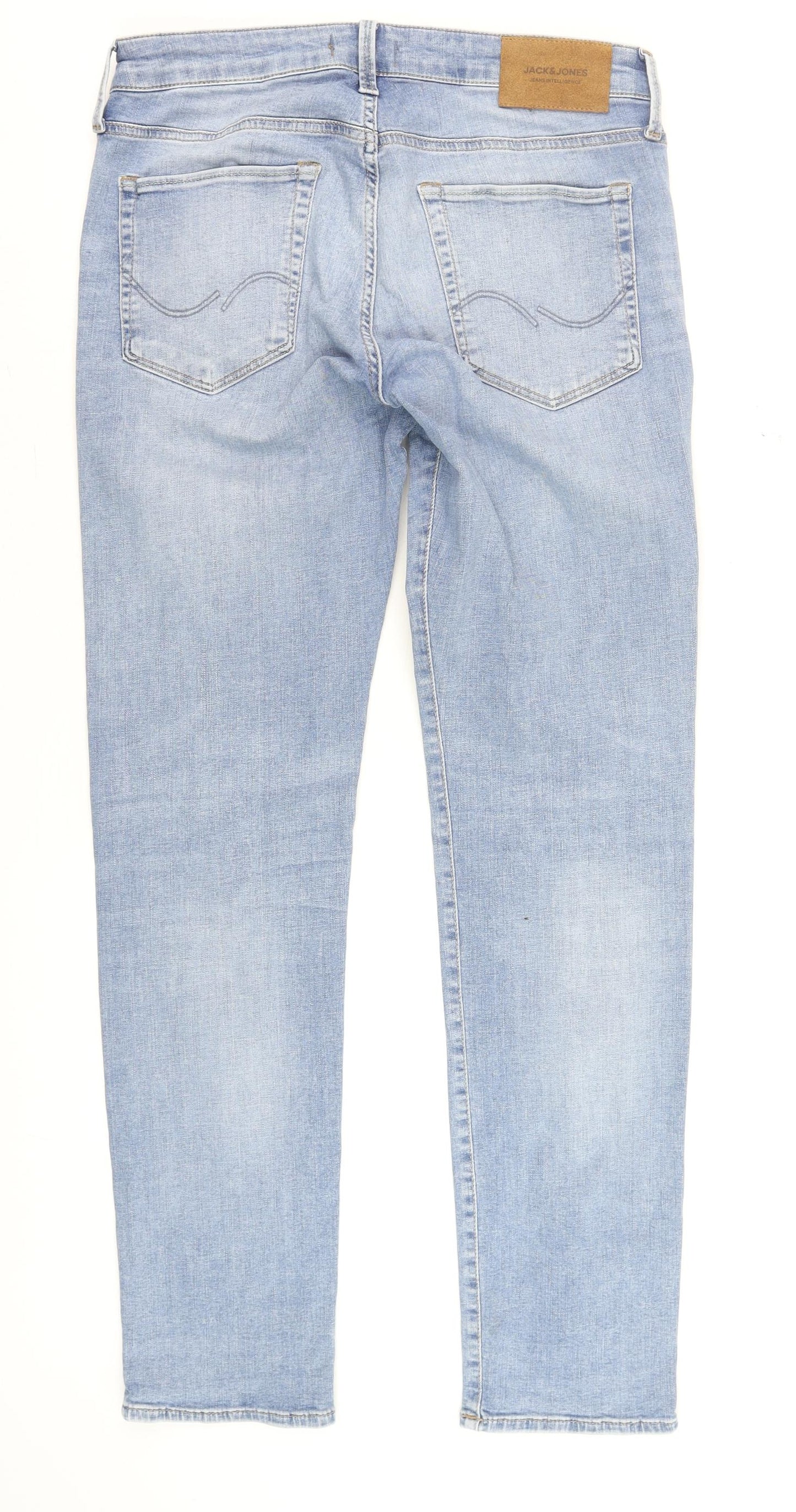 Mens UK Size 32 JACK & JONES Slim Fit Straight Blue Jeans