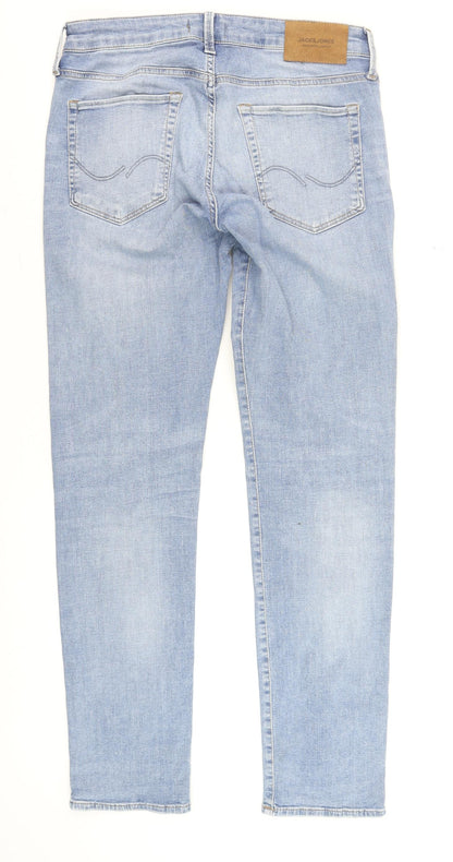 Mens UK Size 32 JACK & JONES Slim Fit Straight Blue Jeans