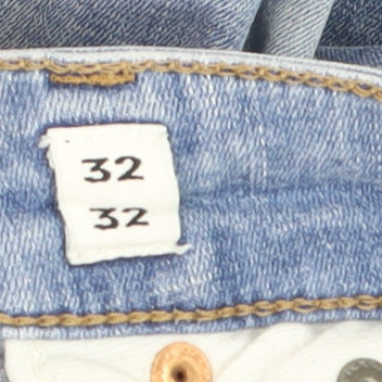Mens UK Size 32 JACK & JONES Slim Fit Straight Blue Jeans