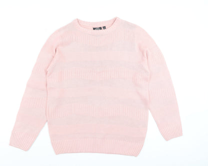 Womens UK Size M Le Breve Pink Pullover Jumper