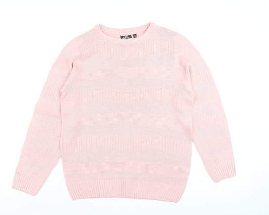 Womens UK Size M Le Breve Pink Pullover Jumper