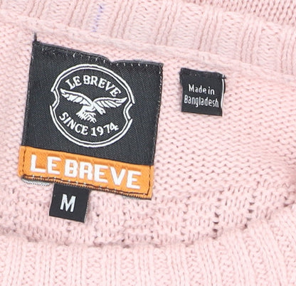 Womens UK Size M Le Breve Pink Pullover Jumper