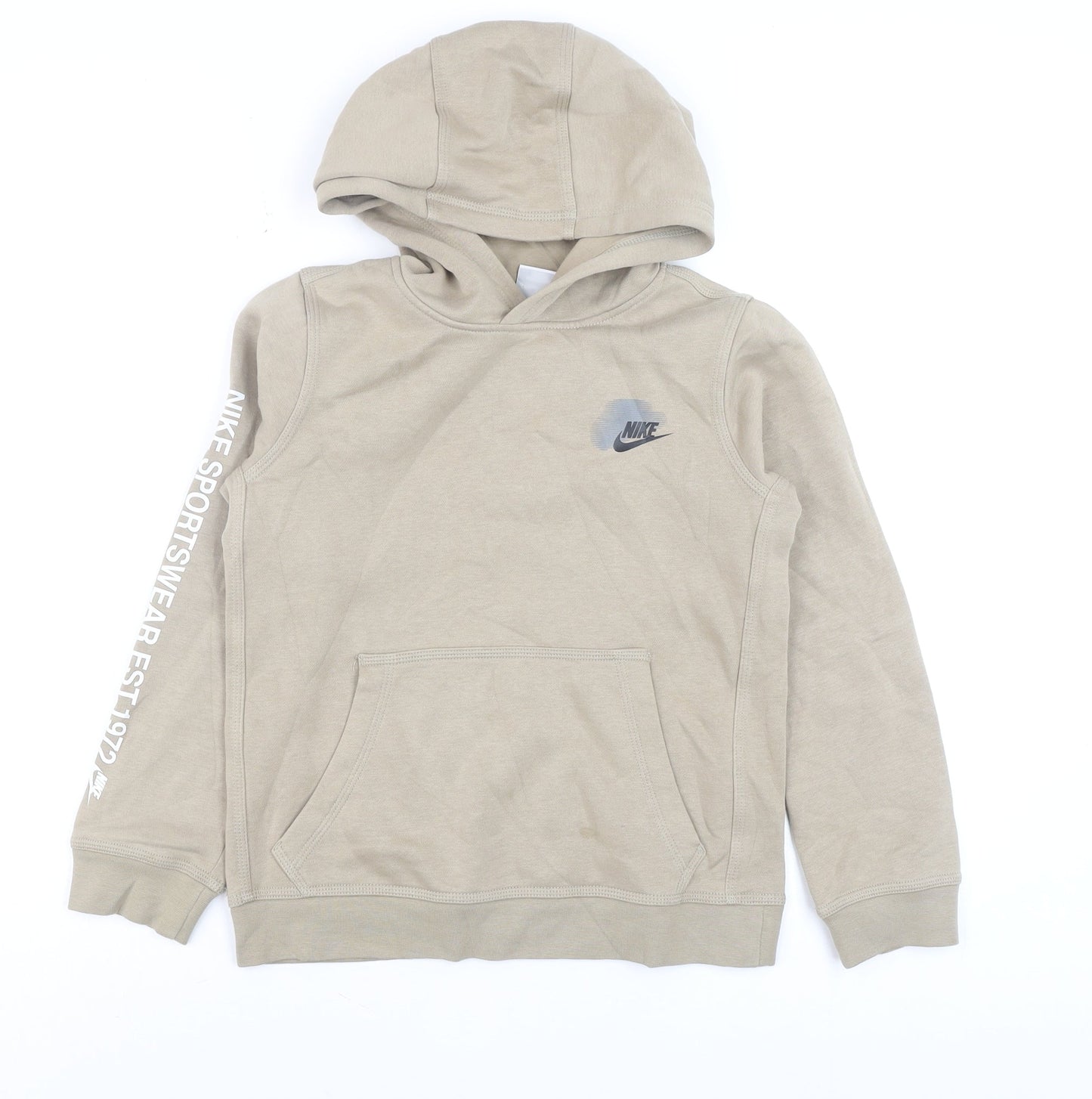 Teens UK Size M Nike Beige Pullover Hoodie