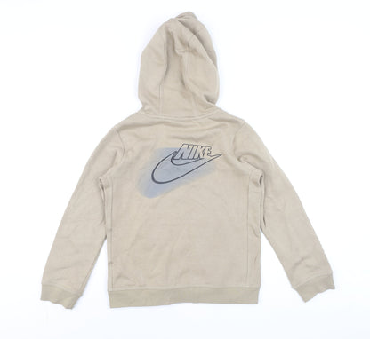 Teens UK Size M Nike Beige Pullover Hoodie