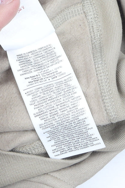 Teens UK Size M Nike Beige Pullover Hoodie