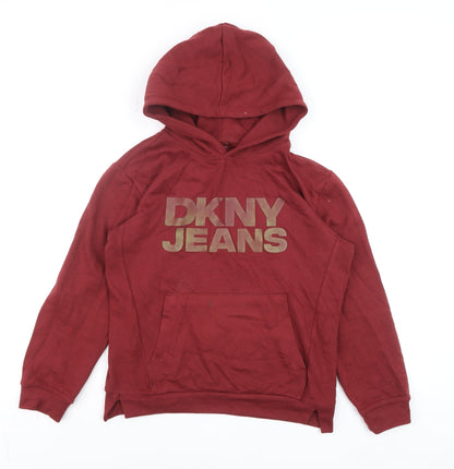 Teens UK Size 12 Plus DKNY Jeans Red Pullover Hoodie