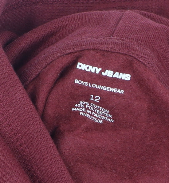 Teens UK Size 12 Plus DKNY Jeans Red Pullover Hoodie