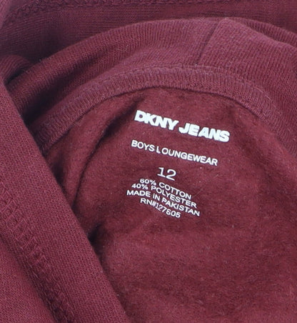 Teens UK Size 12 Plus DKNY Jeans Red Pullover Hoodie
