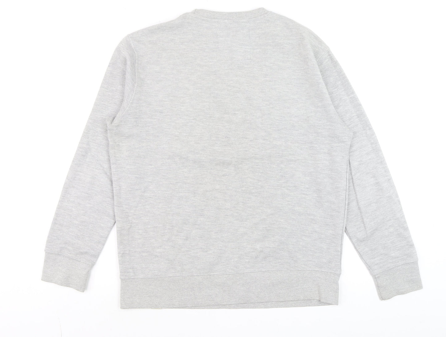 Mens UK Size M Pull & Bear Grey Pullover Sweatshirt