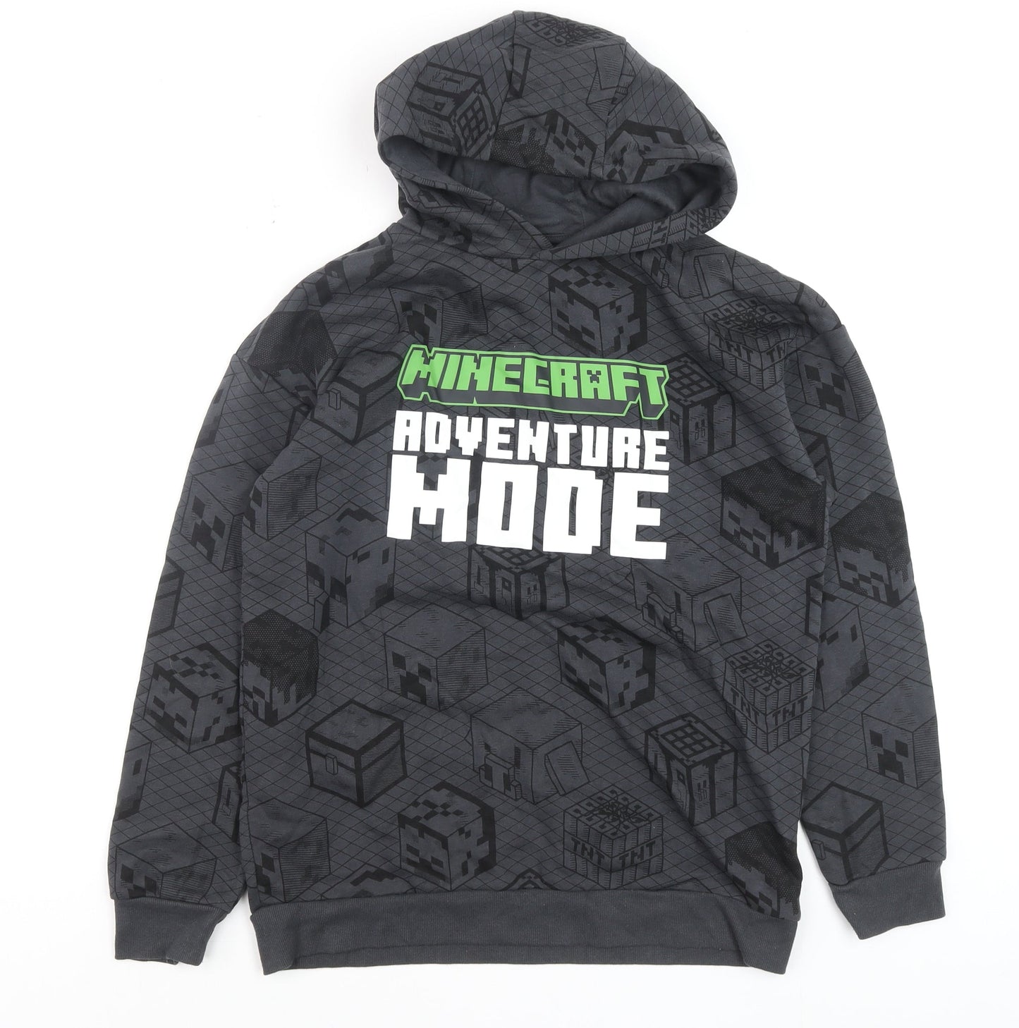 Boys UK Size 12-13 Years Minecraft Grey Pullover Hoodie