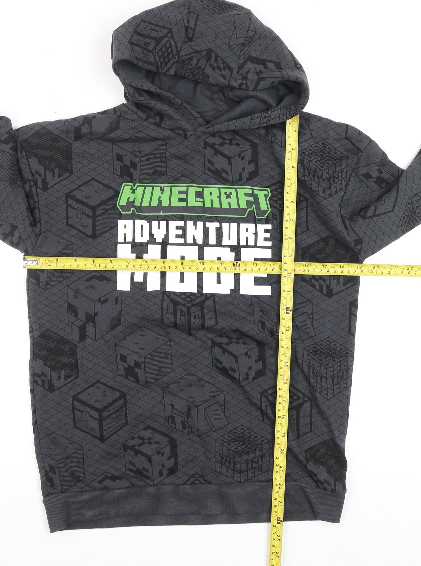 Boys UK Size 12-13 Years Minecraft Grey Pullover Hoodie