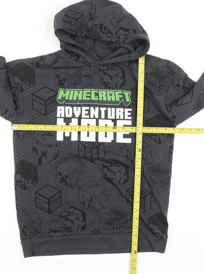 Boys UK Size 12-13 Years Minecraft Grey Pullover Hoodie