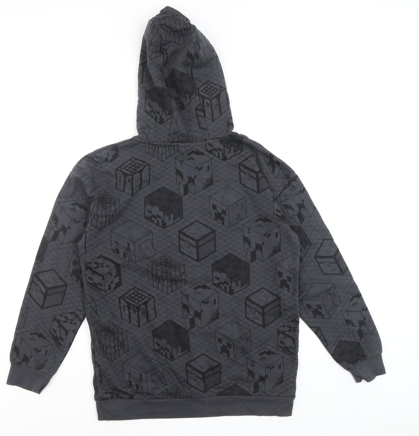 Boys UK Size 12-13 Years Minecraft Grey Pullover Hoodie