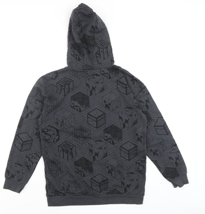 Boys UK Size 12-13 Years Minecraft Grey Pullover Hoodie