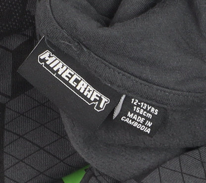 Boys UK Size 12-13 Years Minecraft Grey Pullover Hoodie