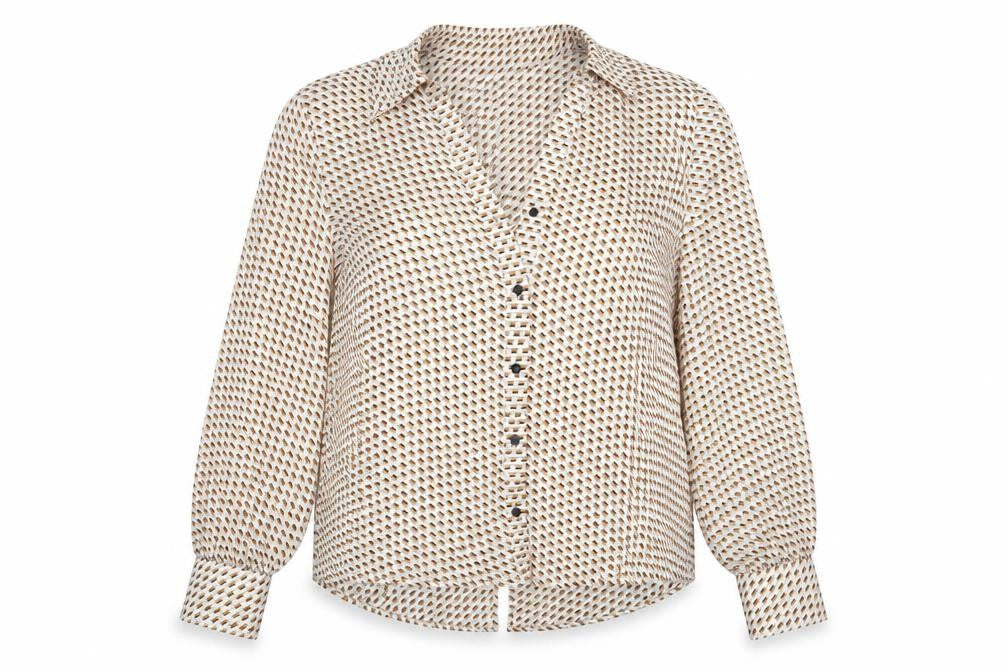 Womens UK Size S Zara Beige Basic Button-Up