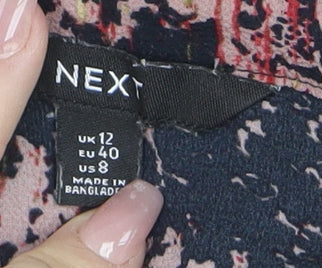 Womens UK Size 12 NEXT Multicoloured Basic Button-Up