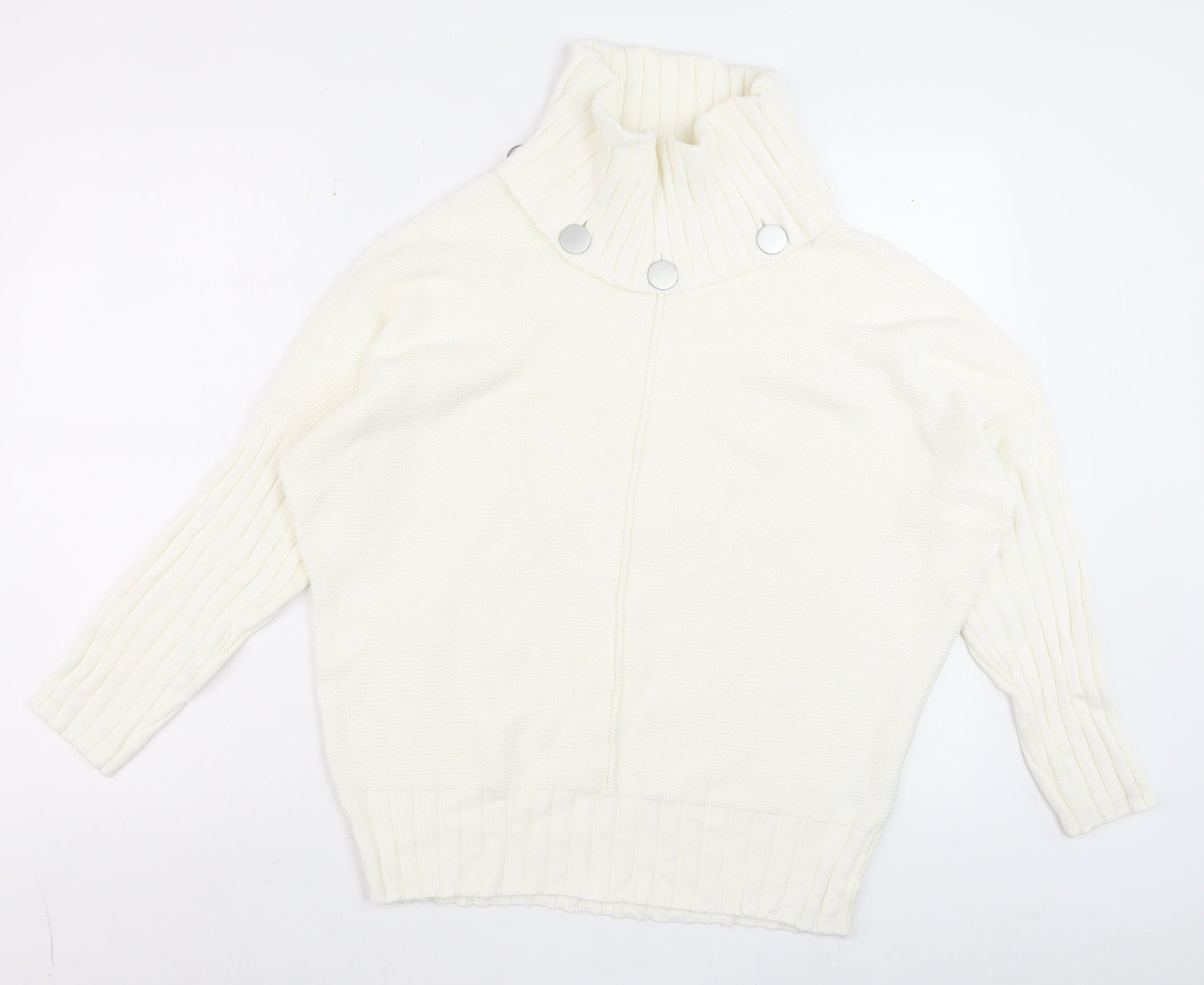 Womens UK Size 10 Marble Ivory Pullover Jumper