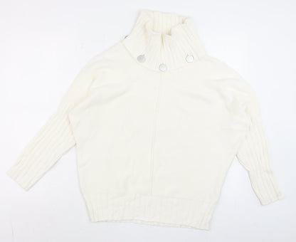 Womens UK Size 10 Marble Ivory Pullover Jumper