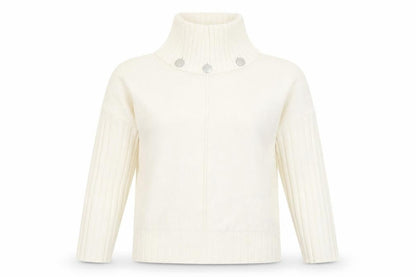 Womens UK Size 10 Marble Ivory Pullover Jumper